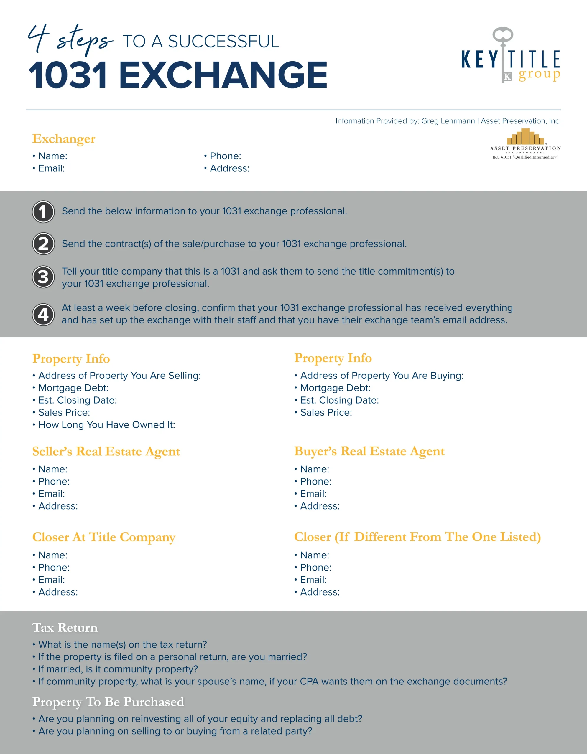 1031 Exchange 4 Steps To A Successful Exchange KTG