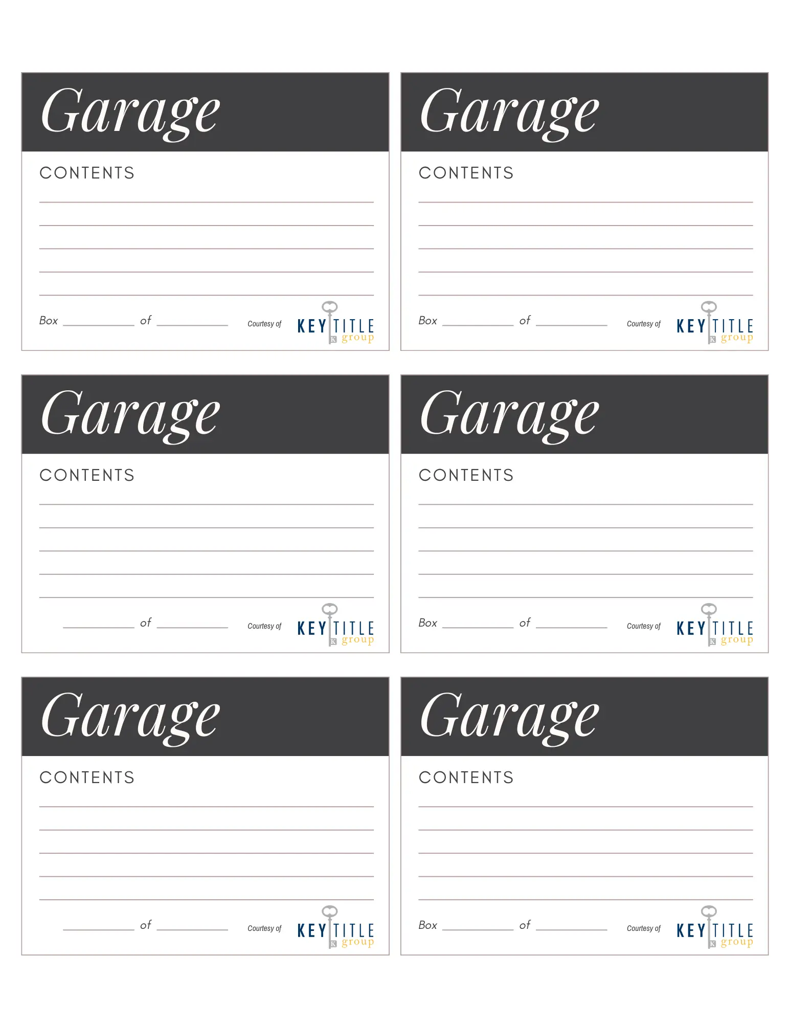 KTG Moving Labels