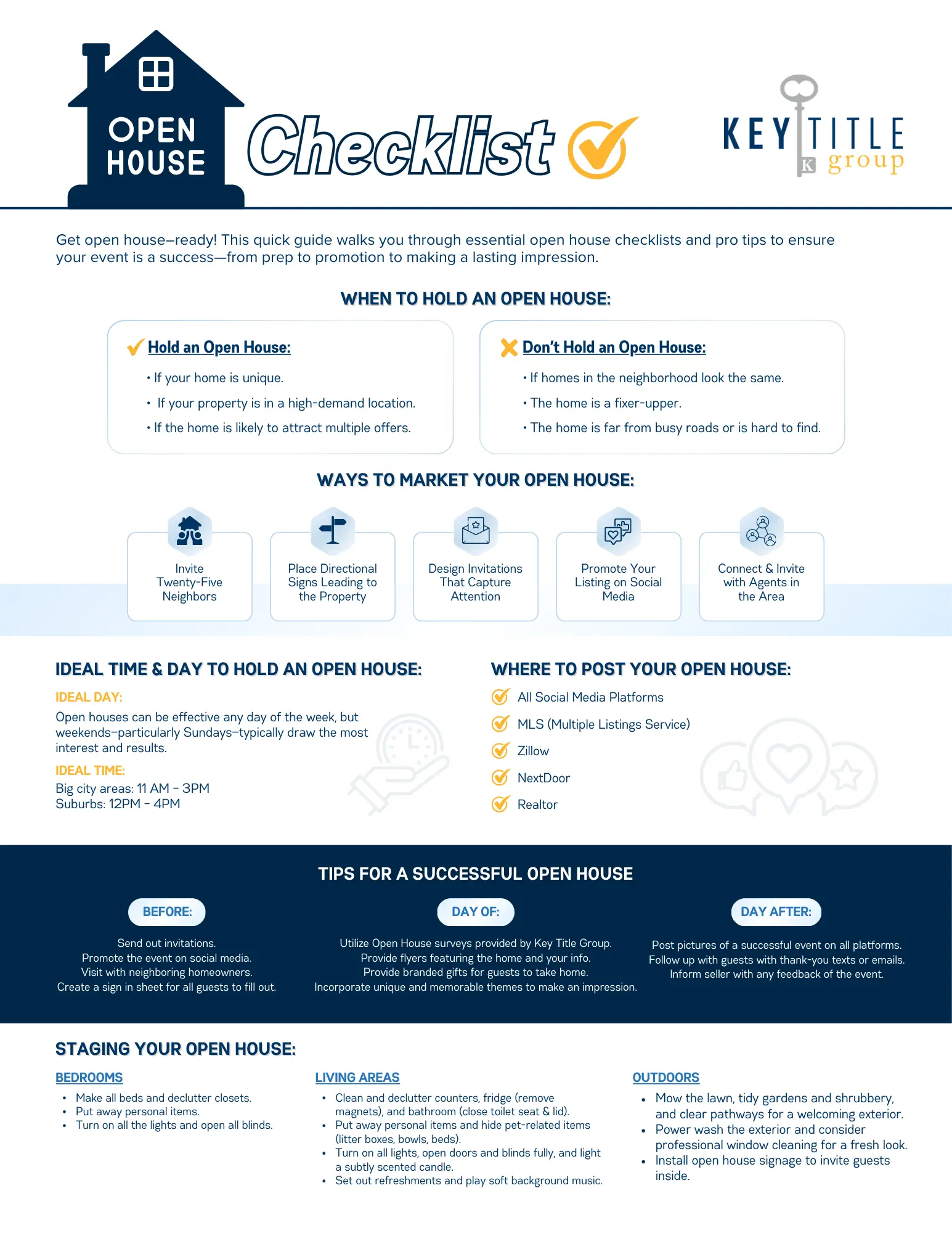 KTG Open House Checklist