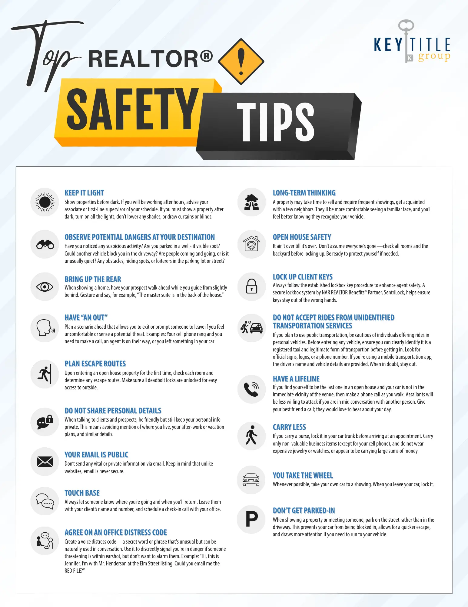 KTG Realtor Safety Tips