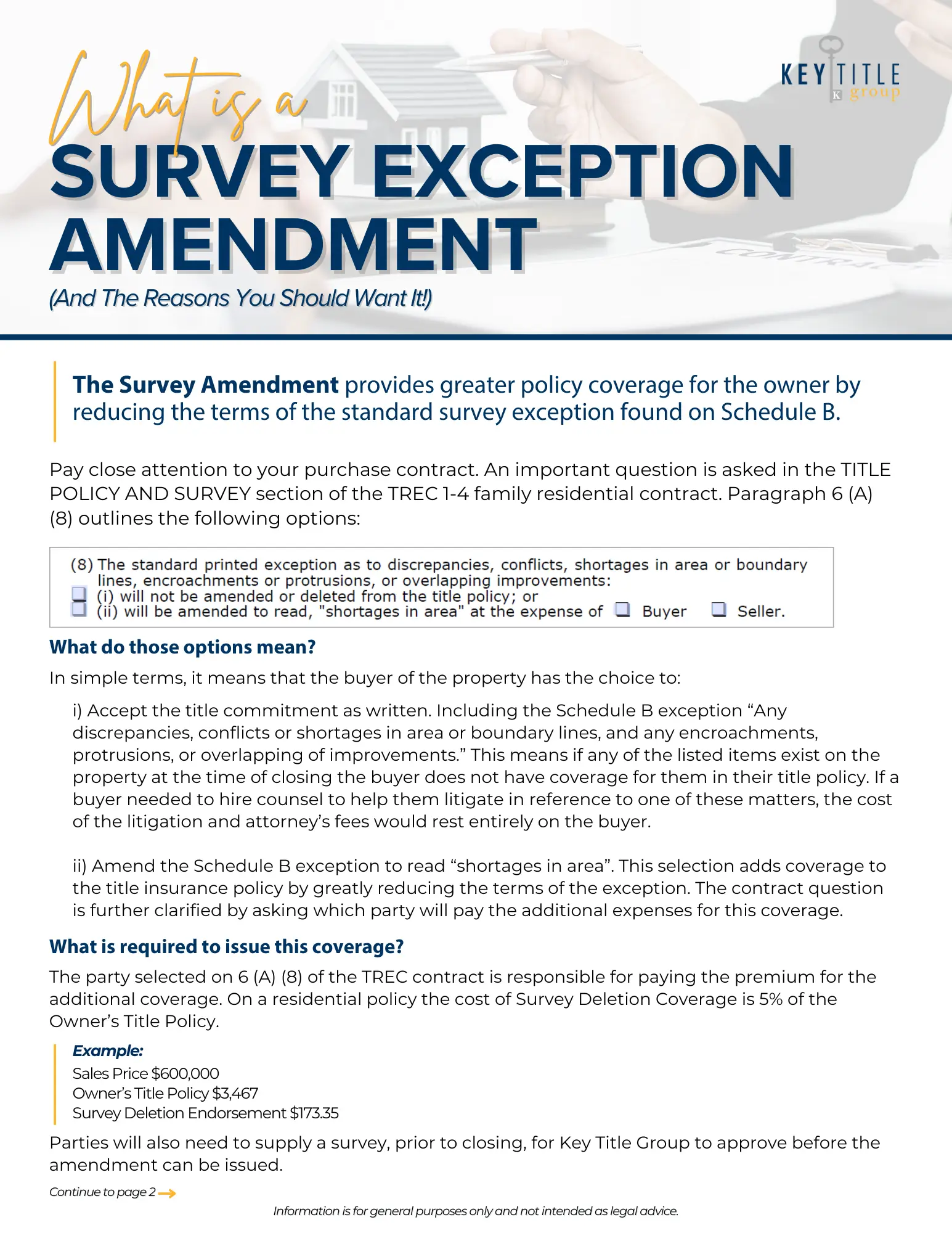 KTGDFW Survey Exception Amendment