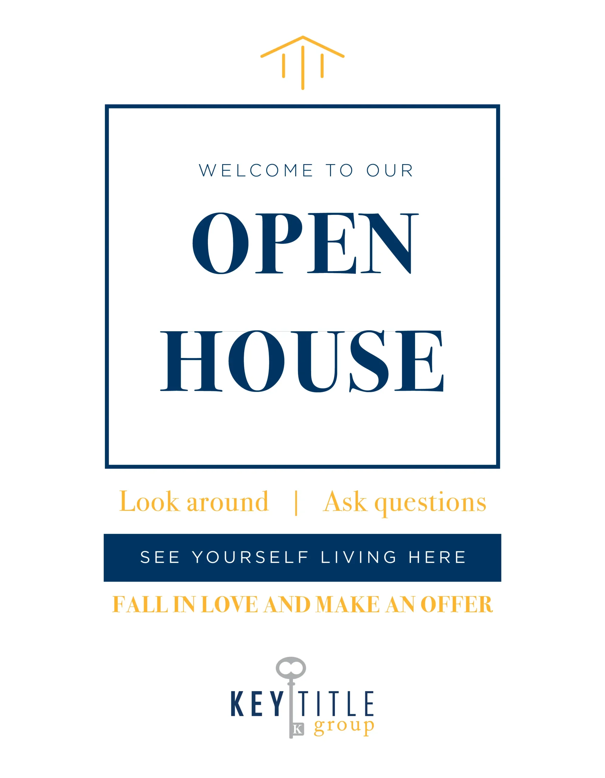 Open House Poster Key Title DFW