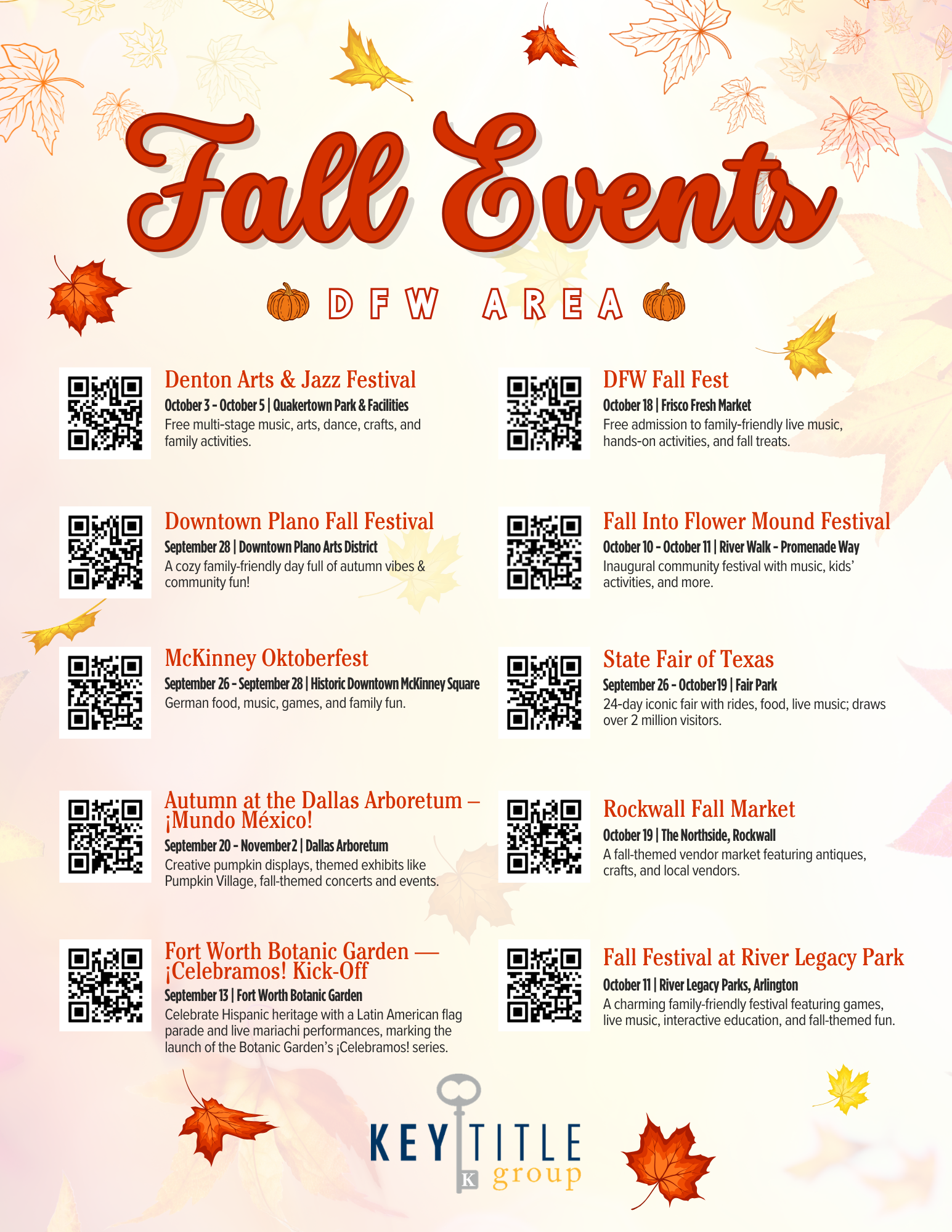 KTG-DFW Fall Events