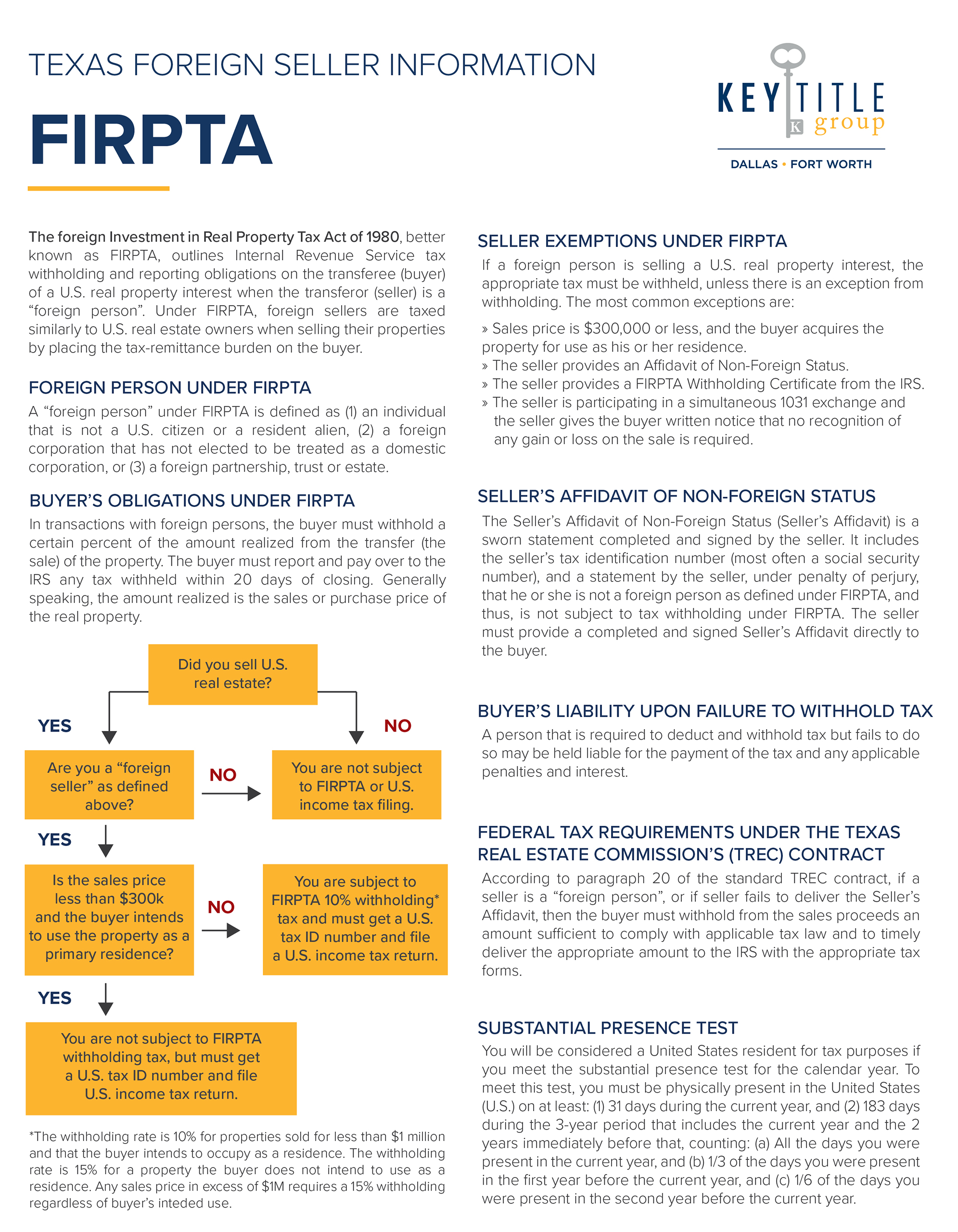 FIRPTA KTGDFW