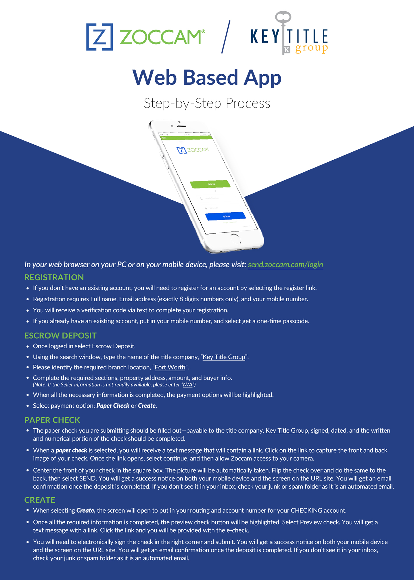 ZOCCAM - Web app - KTG Fort Worth