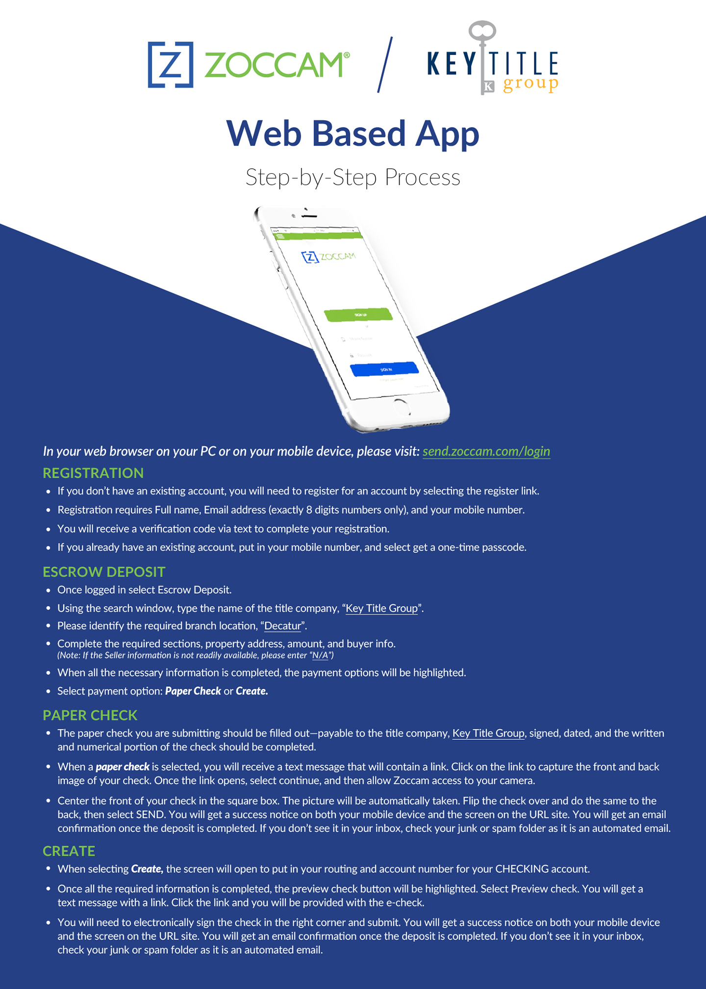 ZOCCAM - Web app - KTGDFW Decatur